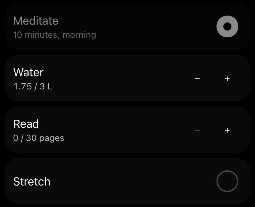 Today screen